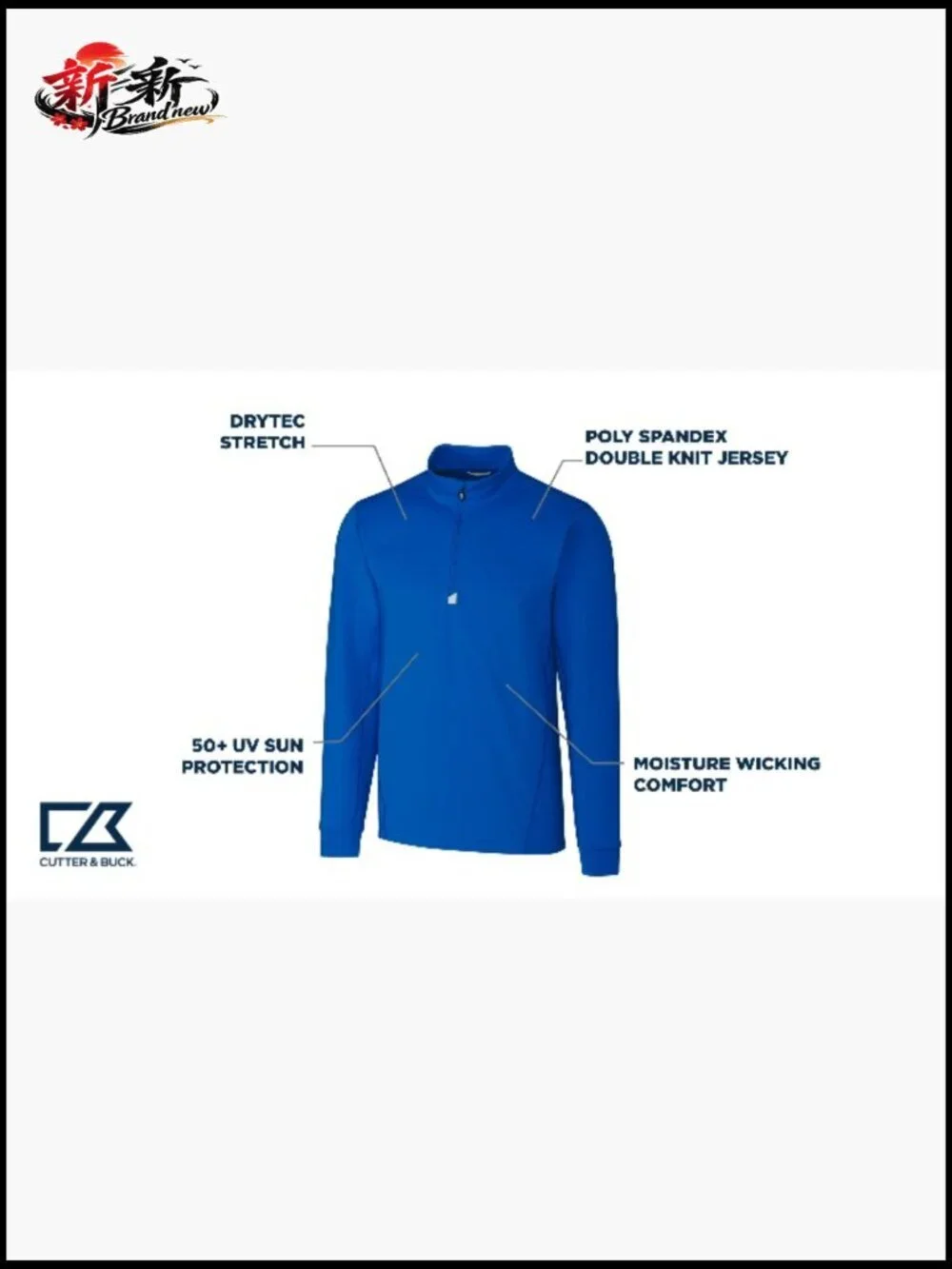Moisture Wicking Half Zip Pullover Mock Neck Long Sleeve Golf Shirt Hiking